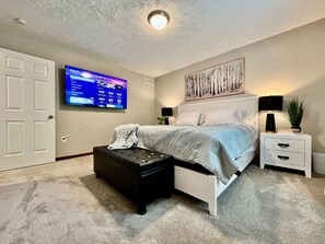 Iron/ironing board, travel crib, WiFi, bed sheets