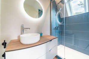Shower, hair dryer