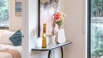 4 bedrooms, desk, iron/ironing board, travel cot