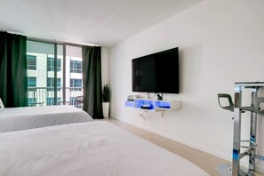 Desk, iron/ironing board, free WiFi, bed sheets