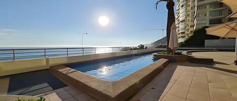 Apartment, 3 Bedrooms, Sea View | Pool | Indoor pool, seasonal outdoor pool