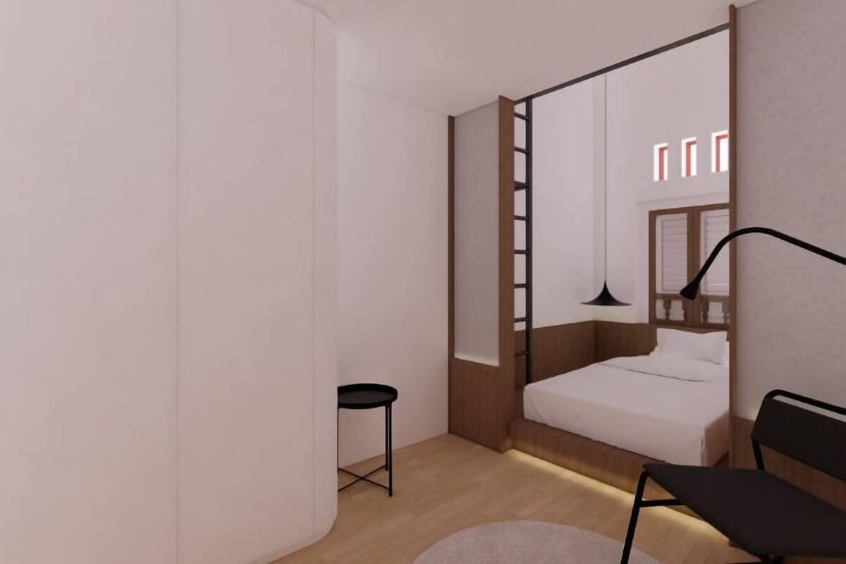 Phòng đôi, 1 giường cỡ queen, phòng tắm dùng chung | Minibar, két bảo mật tại phòng, khu vực làm việc phù hợp cho laptop 