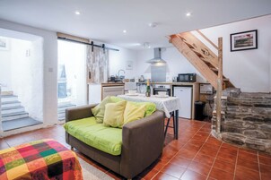 Televisión 32 pulgadas con canales de televisión por cable, chimenea