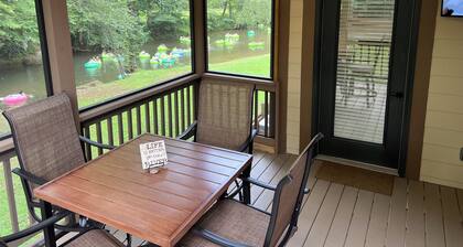 Walk to everything, directly on the Chattahoochee River, in Alpine Helen, GA