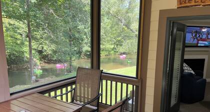 Walk to everything, directly on the Chattahoochee River, in Alpine Helen, GA