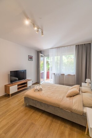 1 makuuhuone, työpöytä, silitysrauta/-lauta, ilmainen Wi-Fi