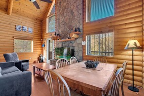 Dining - Very cool family cabin with bear theme decorations, two decks and much more.  (Mount Lemmon)