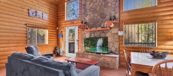 Very cool family cabin with bear theme decorations, two decks and much more. 