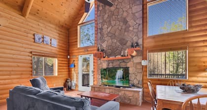 Very cool family cabin with bear theme decorations, two decks and much more.