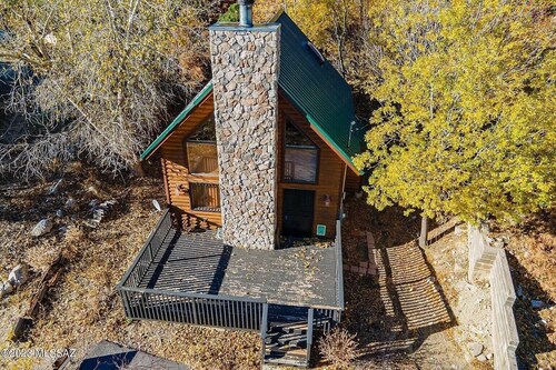 Very cool family cabin with bear theme decorations, two decks and much more. 