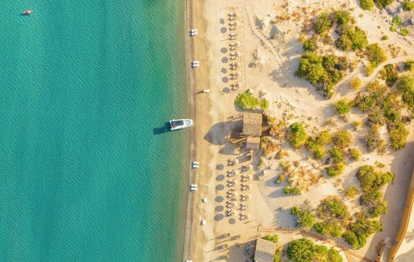 Sun loungers, beach towels