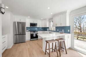 Fridge, microwave, oven, stovetop - Walk to Beach | Screened Porch | Family Friendly (Yarmouth)