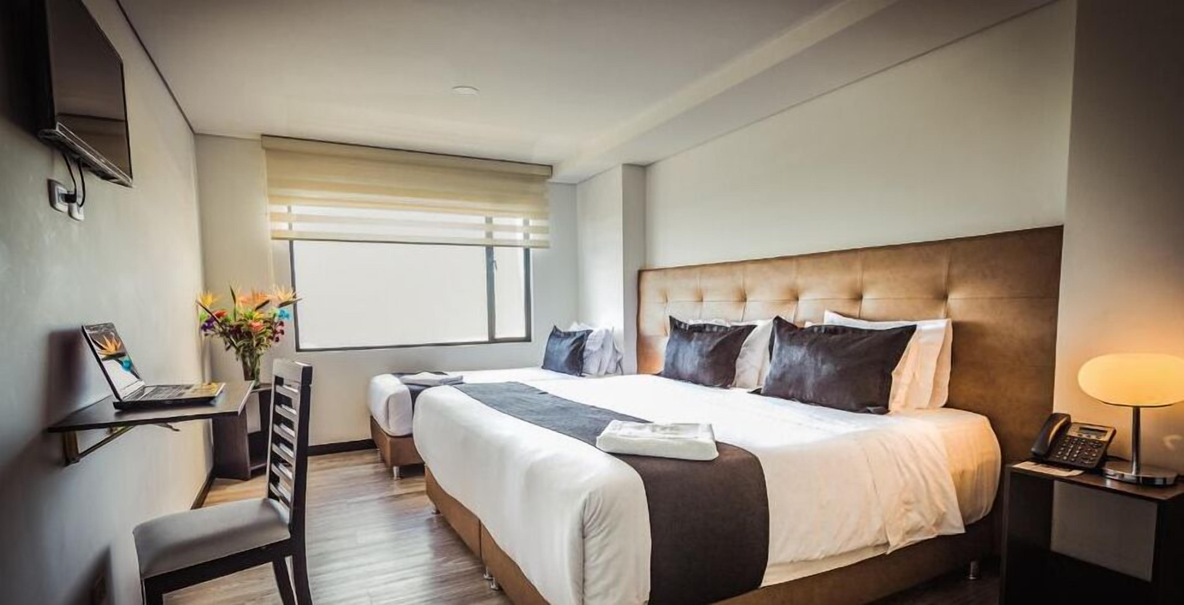 1 bedroom, desk, iron/ironing board, travel cot