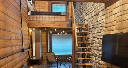 Comfort Loft Cabin with Kitchen! Tiny Home Inspired Style right on Main Street!