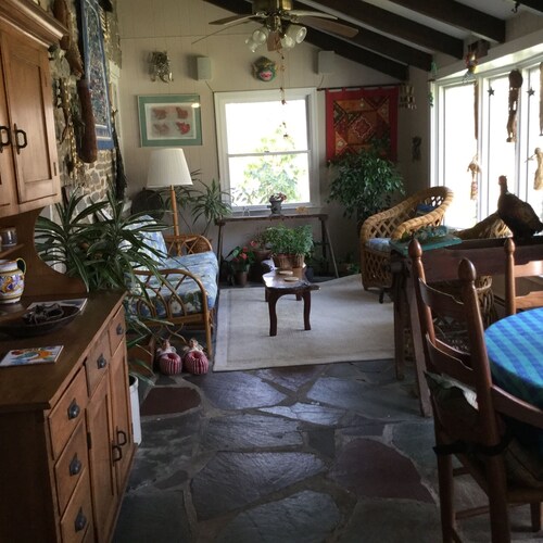 Wooded 37-acre property with a 5 bedroom stone farmhouse and a 1 acre pond