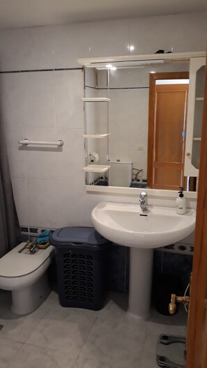 Haartrockner, Bidet, Handtücher, Seife
