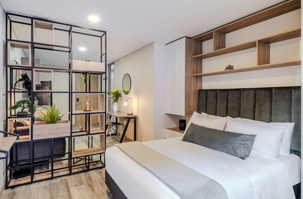 Desk, iron/ironing board, bed sheets - Cozy Loft W/ Terrace in 93 Park (BOGOTA)