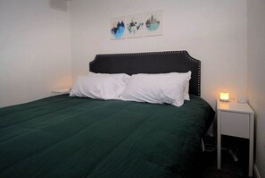 2 bedrooms, travel crib, WiFi, bed sheets
