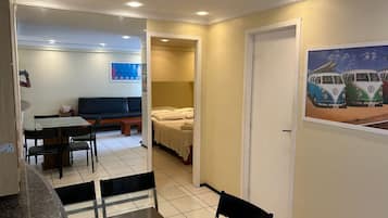 Basic Apartment, Lanai | 2 bedrooms, in-room safe, blackout drapes, iron/ironing board