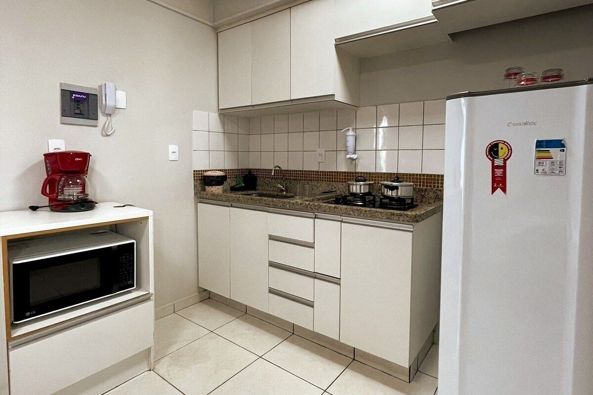 Microondas, placa de cocina, utensilios de cocina, freezer