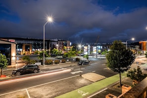 A multi-level parking structure with clear signage and a well-lit entrance.