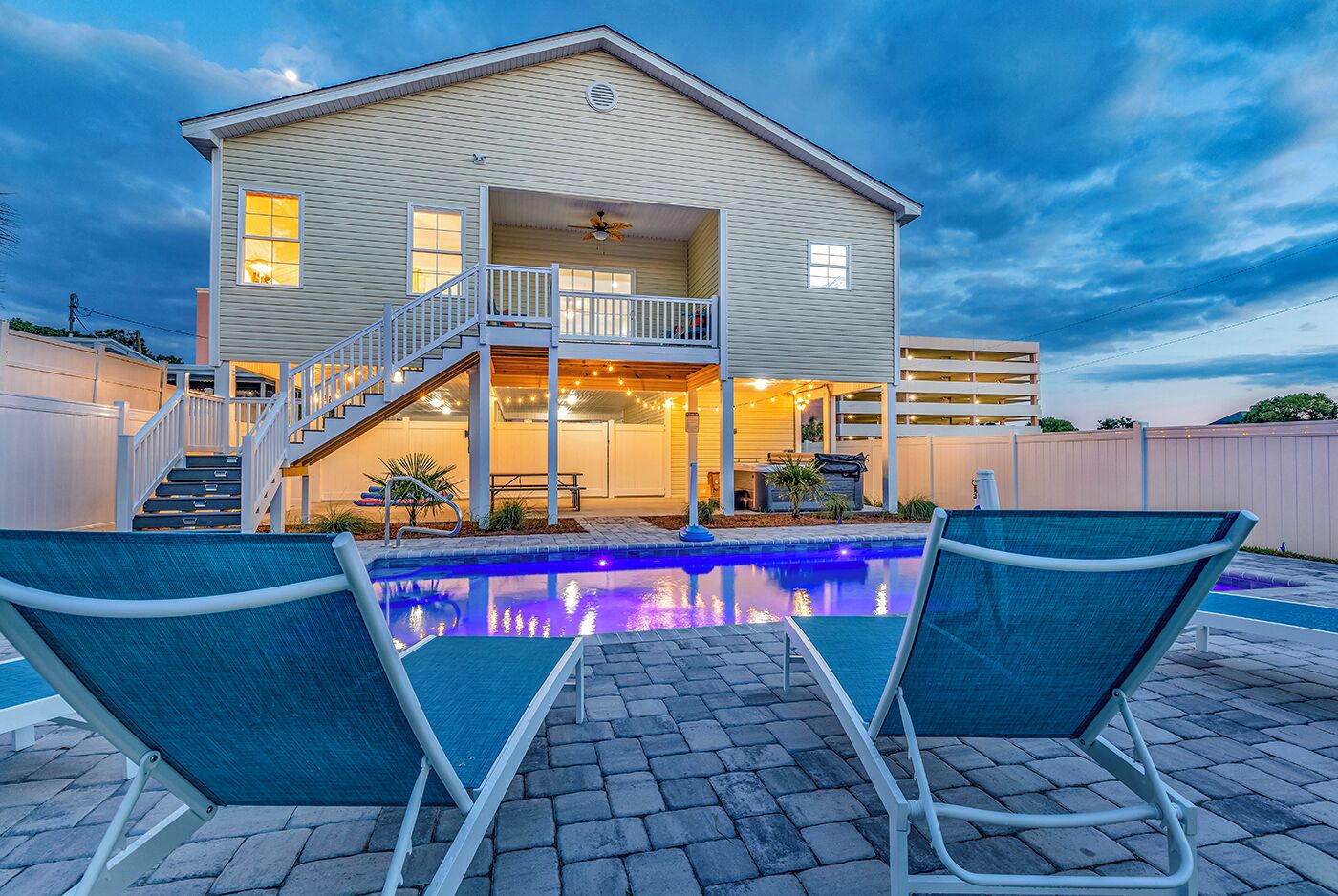 A heated pool