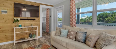 Condo, 1 King Bed with Sofa bed, Balcony, Garden View (Villas Bahama West 106) | Living area