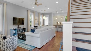 Maison, Plusieurs lits, patio, vue sur le jardin (3 Mermaids Haven) | Aire de séjour