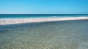 A beach with clear shallow waters leading to a sandy shore. - 3 Minutes to 30A Beaches; Pretty in Pink Seagrove Home (Santa Rosa Beach)