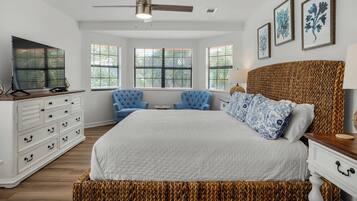 House, Multiple Beds, Patio, Garden View (SeaTreat) | 3 bedrooms, individually decorated, individually furnished, bed sheets