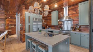 House, Multiple Beds, Patio, Ocean View (Dock of the Bay) | Private kitchen - 3br/3.ba With Dock, Deck/balcony and Fireplace (Santa Rosa Beach)