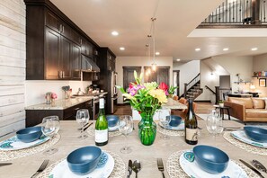 Dining - Luxe community amenities - Private hot tub, BBQ + Pet-friendly! (Kamas)