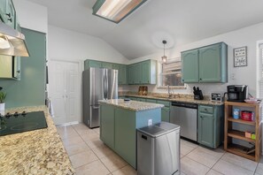 Microwave, oven, stovetop, dishwasher