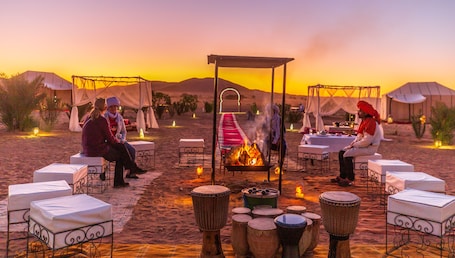 Terrace/patio. Merzouga Luxury Camp & Camel Trek