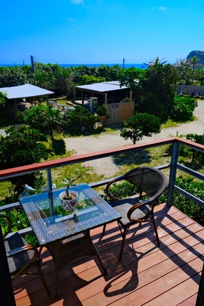 Deluxe Double Room, Patio, Partial Ocean View | Terrace/patio