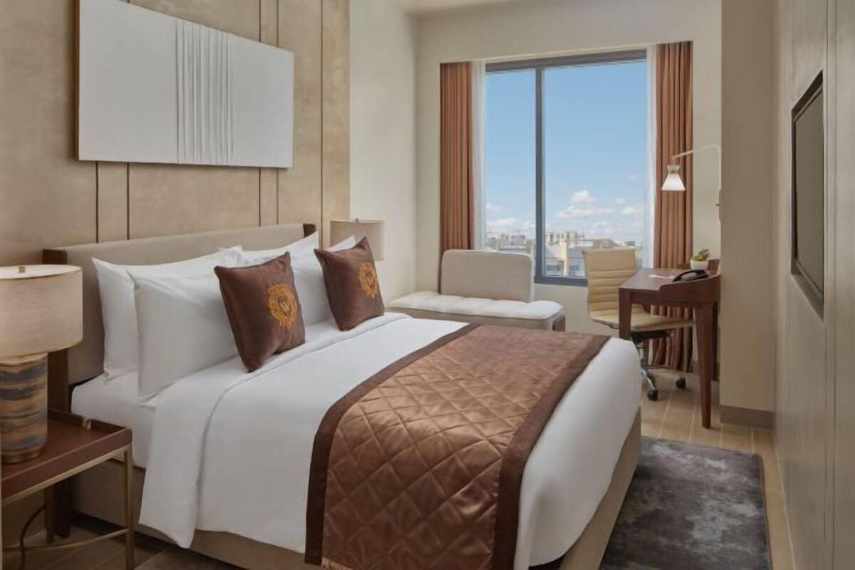 In-room safe, desk, laptop workspace, blackout curtains