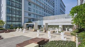 Outdoor banquet area