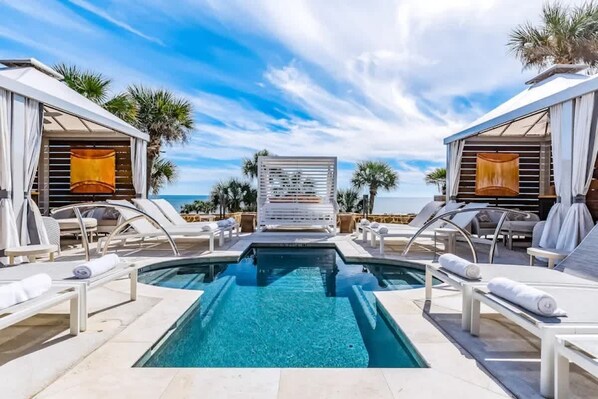 A heated pool