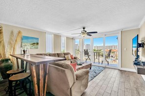 Condo, Multiple Beds, Canal View (Dolphin Point 402B) | Living area - Dolphin Point 402b (Destin)