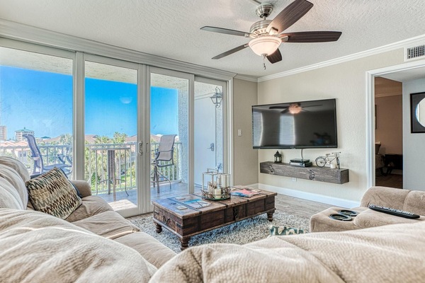 Condo, Multiple Beds, Canal View (Dolphin Point 402B) | Living area