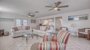 House, Multiple Beds, Canal View (The Back Porch) | Living area - The Back Porch (Destin)