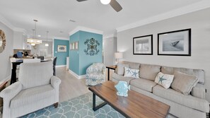 Condo, 1 Queen Bed with Sofa bed (Poolside Villas 203) | Living area - Poolside Villas 203 (Destin)