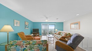 Condo, 1 King Bed with Sofa bed, Beach View (Gulf Winds East 7) | Living area - Gulf Winds East 7 (Miramar Beach)