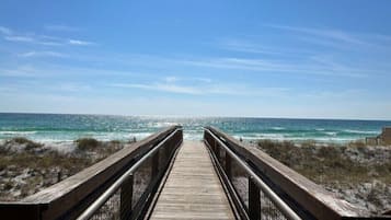 Private beach, white sand