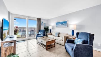 Condo, várias camas (BeachCrest 101) | Área de estar