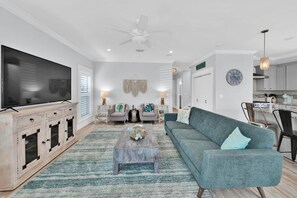 独立别墅, 多张床 (Sea Suite) | 起居区