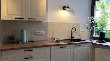 Fridge, oven, stovetop, dishwasher