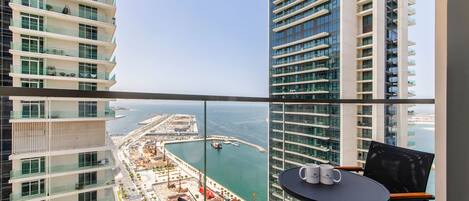 Departamento Premium, 1 habitación, balcón, vista al mar | 1 habitación, cortinas blackout y insonorización