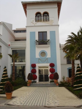 Fassade der Unterkunft. Hotel Hacienda Don Manuel