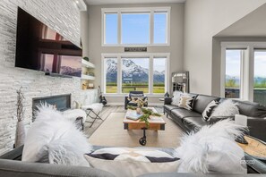 Smart TV, DVD player, books, video library